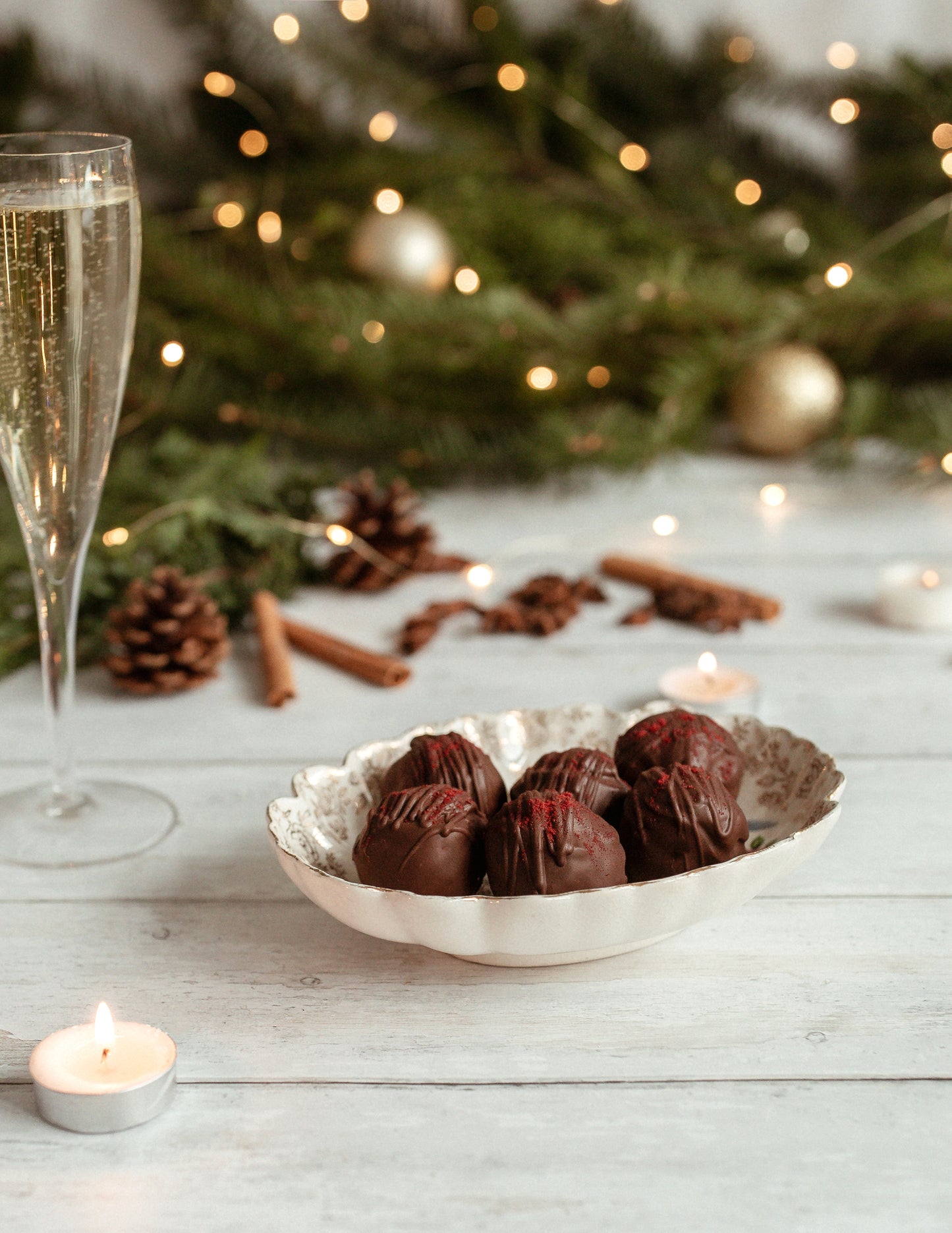 Christmas fudge truffles