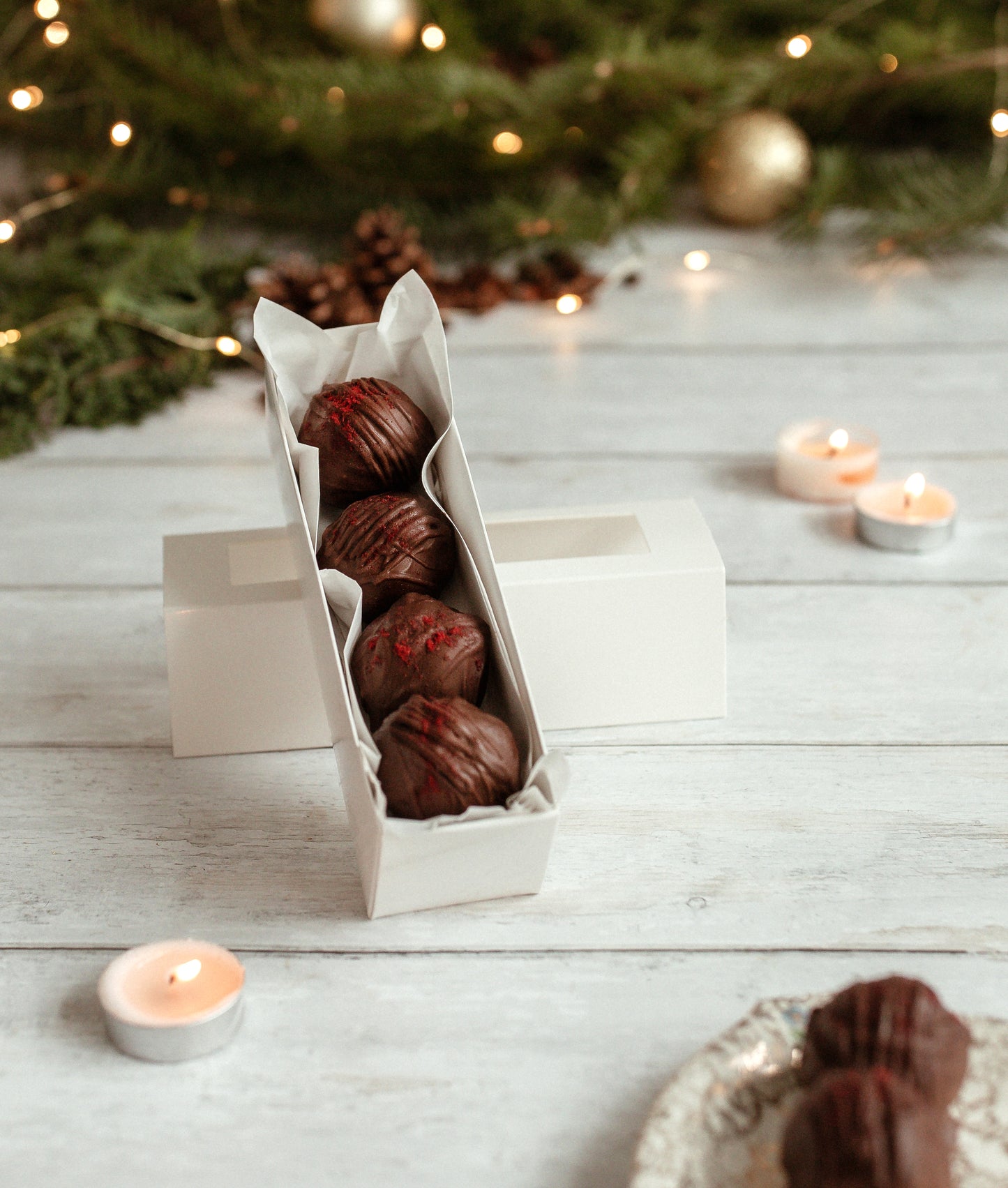 Christmas fudge truffles